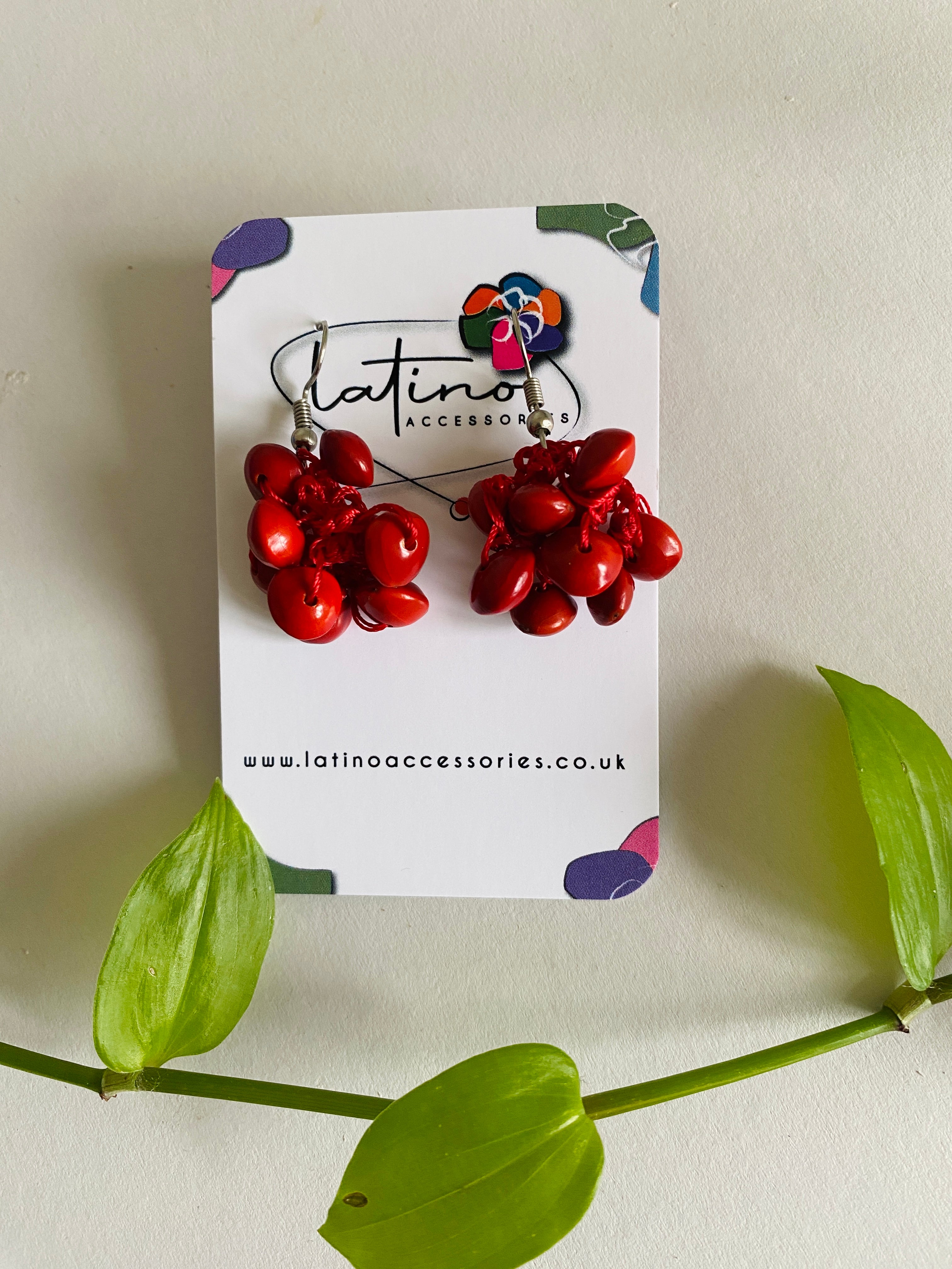 Red beans Earrings